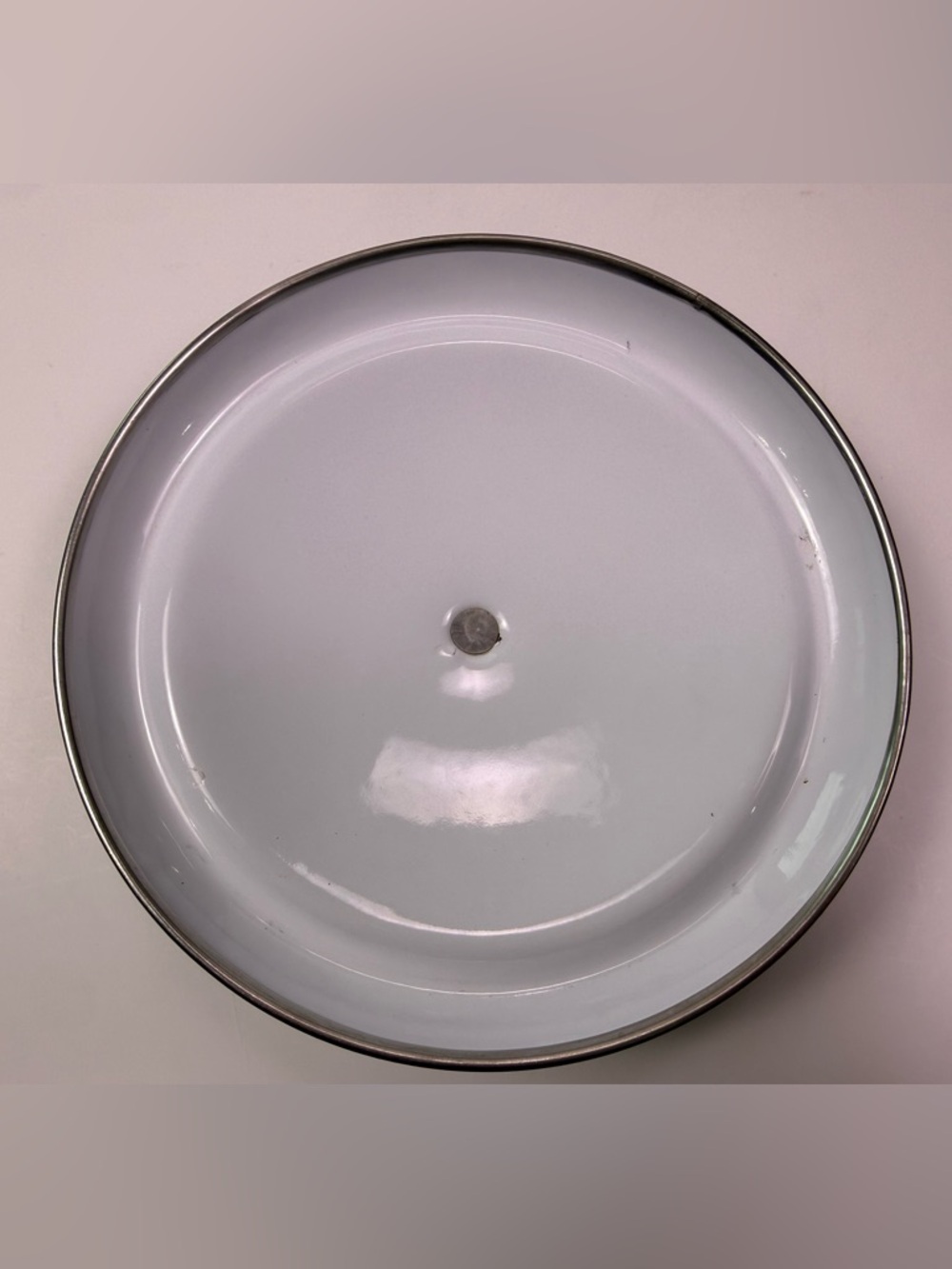 Vintage 70’s San Ignacio Enamel Fondue Pot Lid Seafood Vegetable Print No Stand - Picture 9 of 13